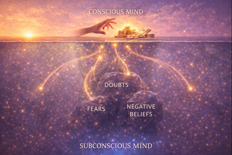 Why money manifestation fails subconscious blocks and resistance illustrated